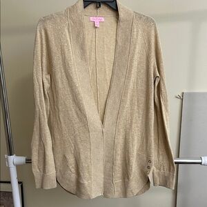 Lilly Pulitzer Gold Cardigan Sweater